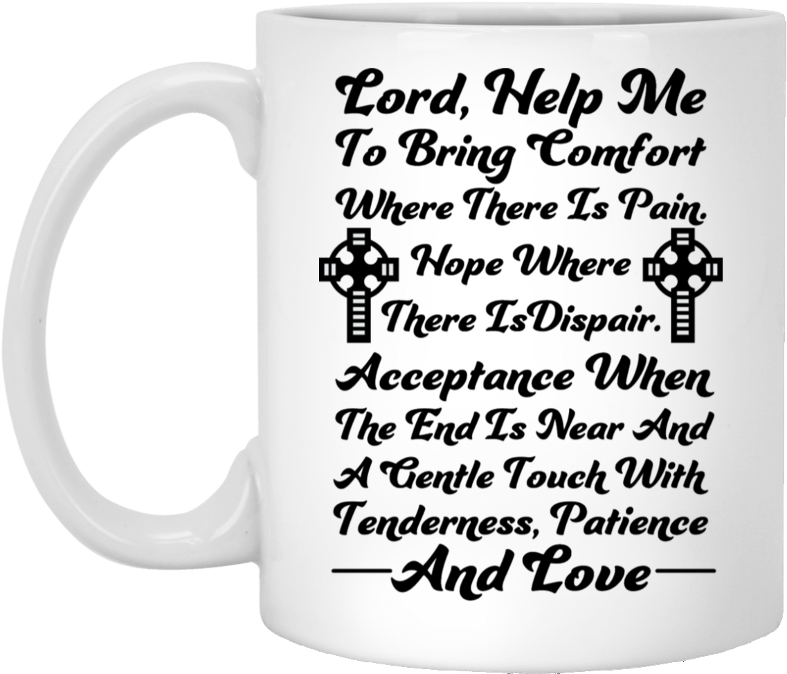 Inspirational Prayer Coffee Mug PNG Image