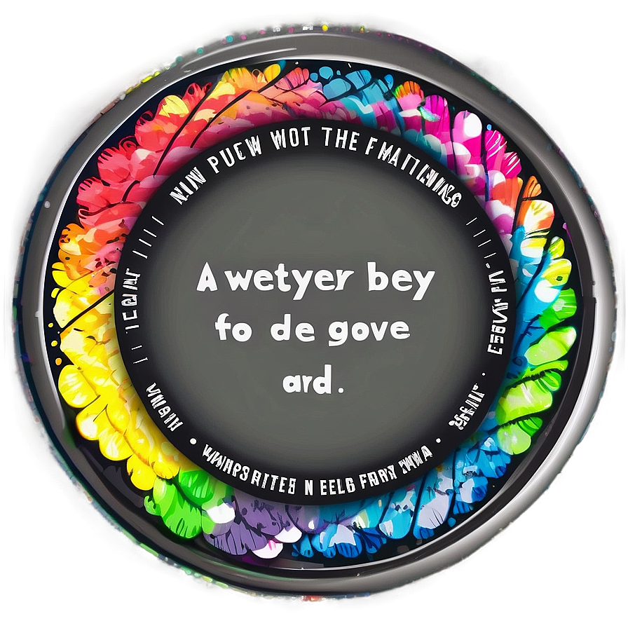 Inspirational Quotes Circle Sticker Png 42 PNG Image