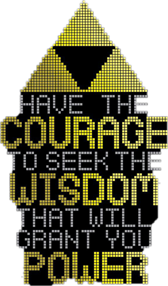 Inspirational Triforce Quote Pixel Art PNG Image