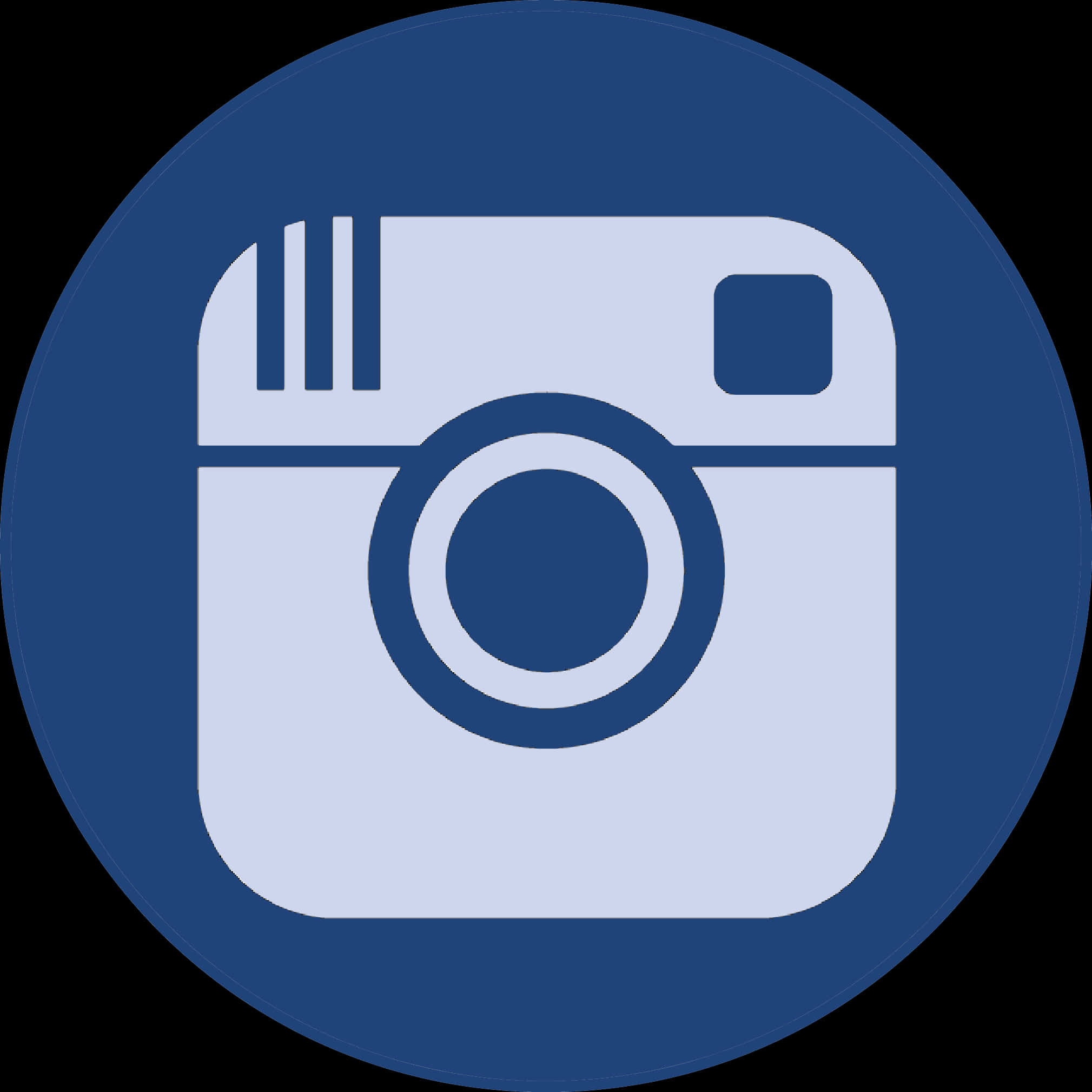 Instagram Logo Blue Circle PNG Image