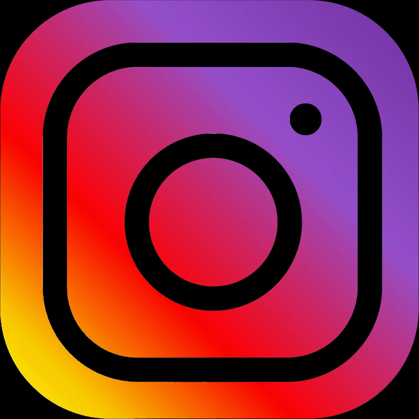 Instagram Logo Gradient Background PNG Image