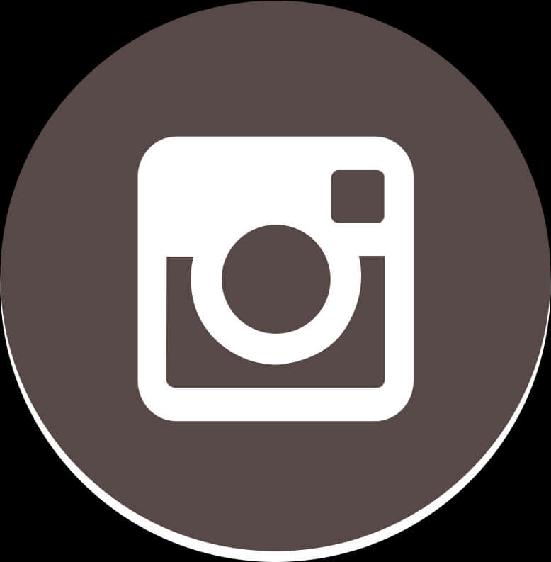 Instagram Logo Monochrome Circle PNG Image