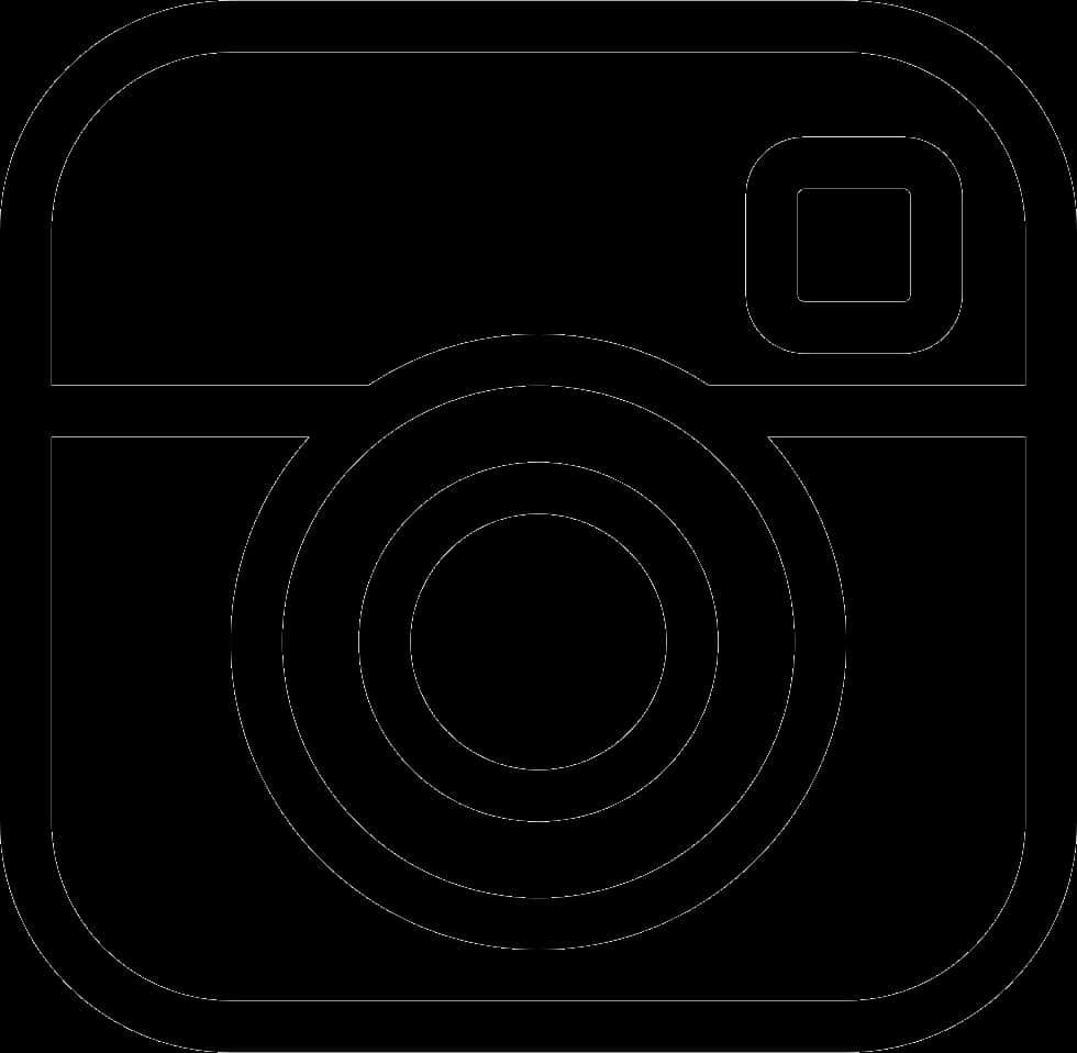 Instagram Logo White Outline PNG Image