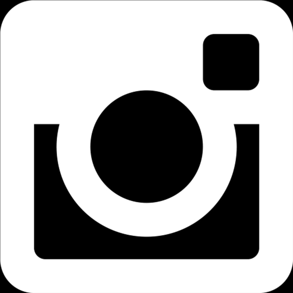 Instagram Logo Whiteon Black PNG Image