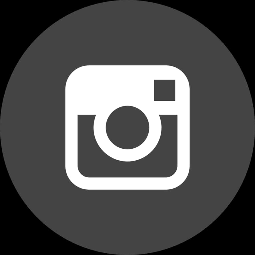 Instagram Logo Whiteon Black Background PNG Image