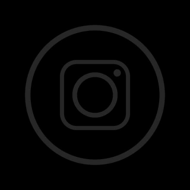 Instagram Logo Whiteon Black Background PNG Image