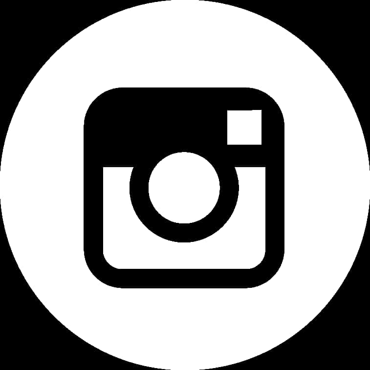 Instagram Logo Whiteon Black PNG Image