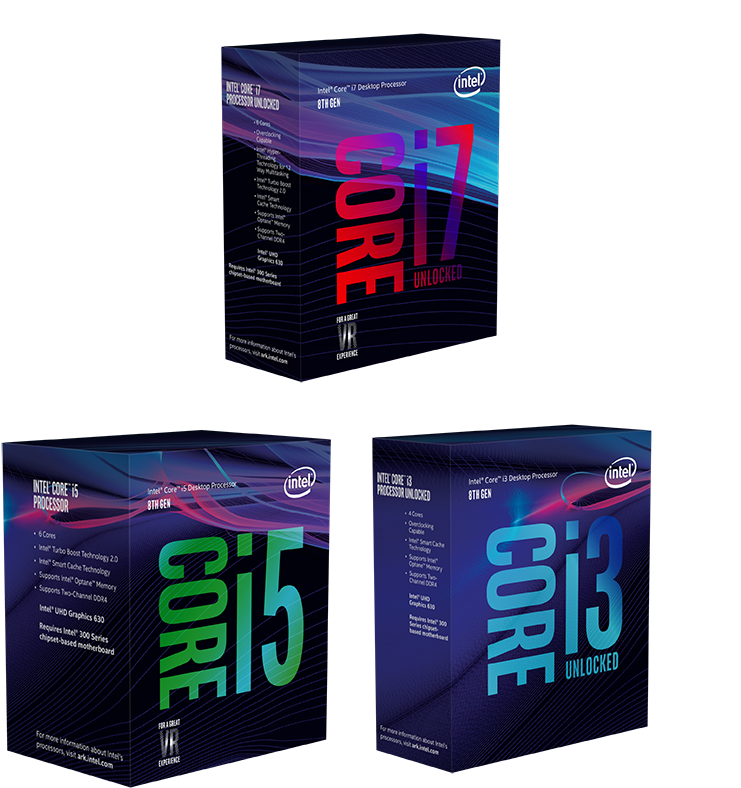 Intel Core Processor Boxes PNG Image