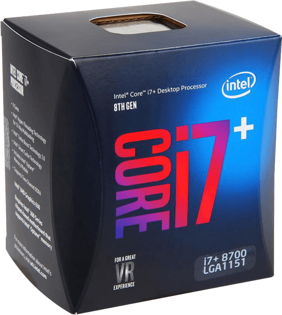 Intel Corei78th Gen Processor Box PNG Image