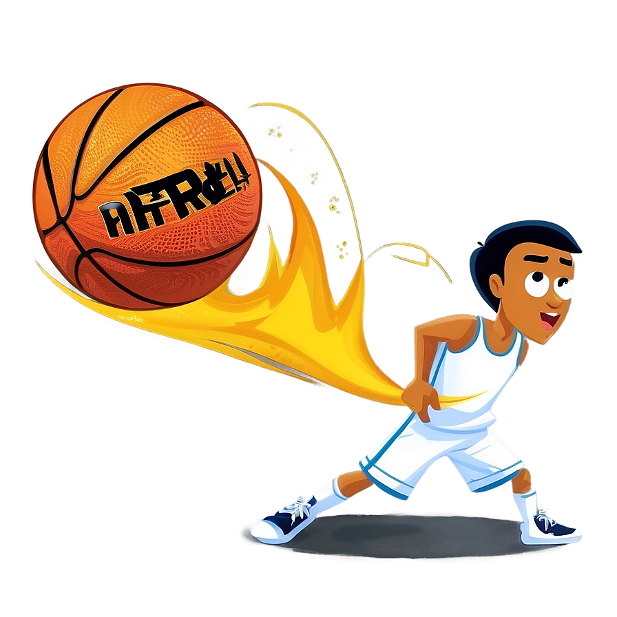 Intense Basketball Game Cartoon Png Ybr PNG Image