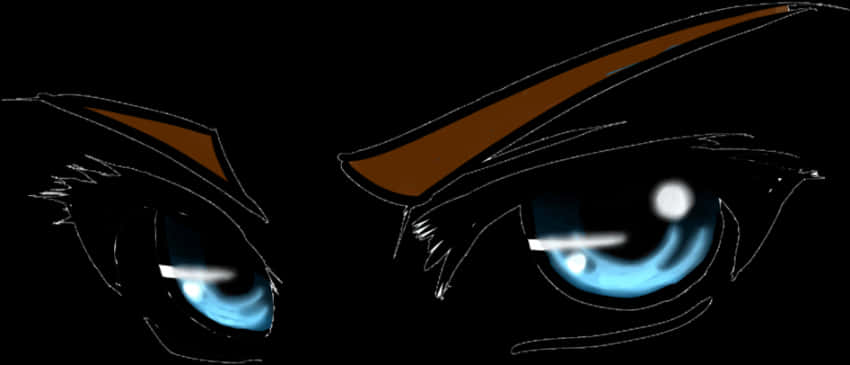 Intense_ Blue_ Eyes_ Artwork PNG Image