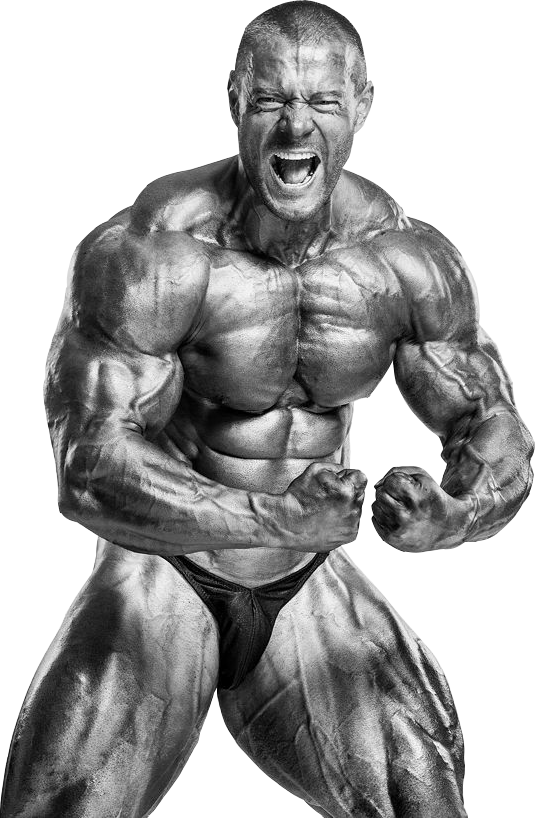 Intense Bodybuilder Pose PNG Image