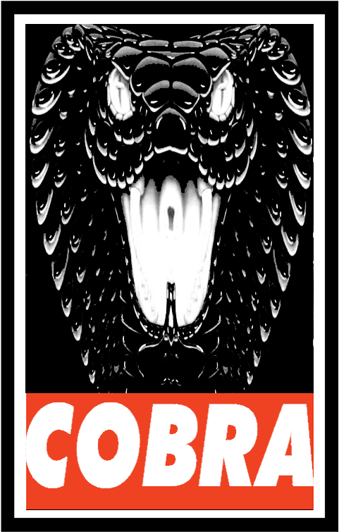 Intense Cobra Graphic PNG Image