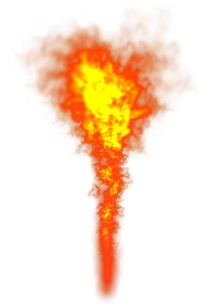 Intense Flame Eruption PNG Image