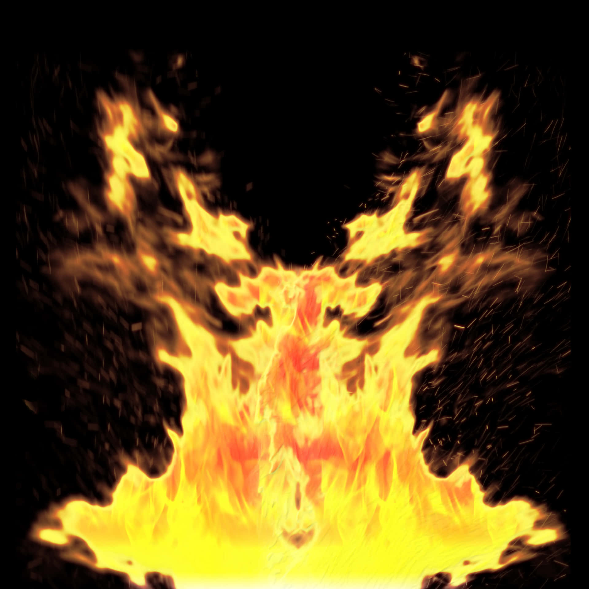 Intense Flames Abstract PNG Image