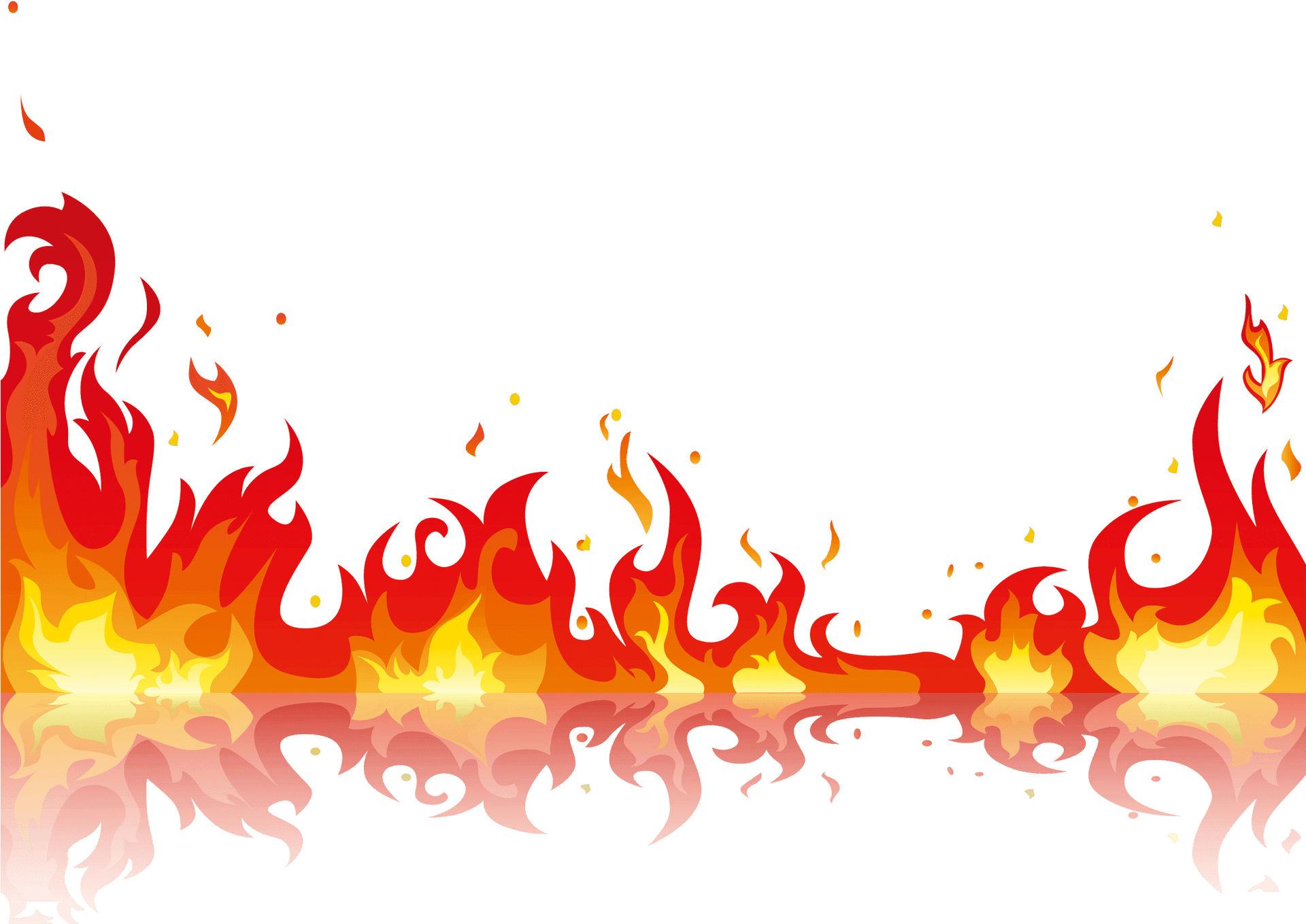 Intense Flames Graphic PNG Image