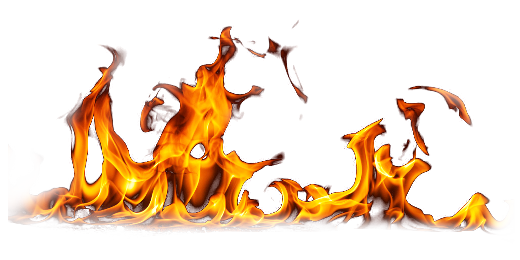 Intense Flames Isolatedon Transparent Background PNG Image