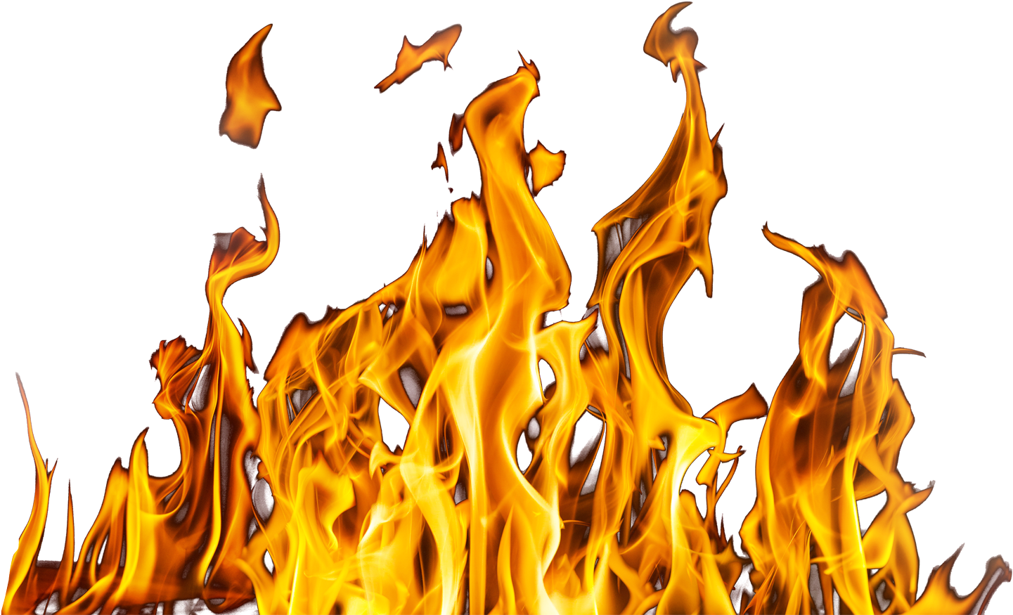 Intense Flames Transparent Background PNG Image