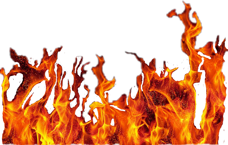 Intense Flames Transparent Background PNG Image