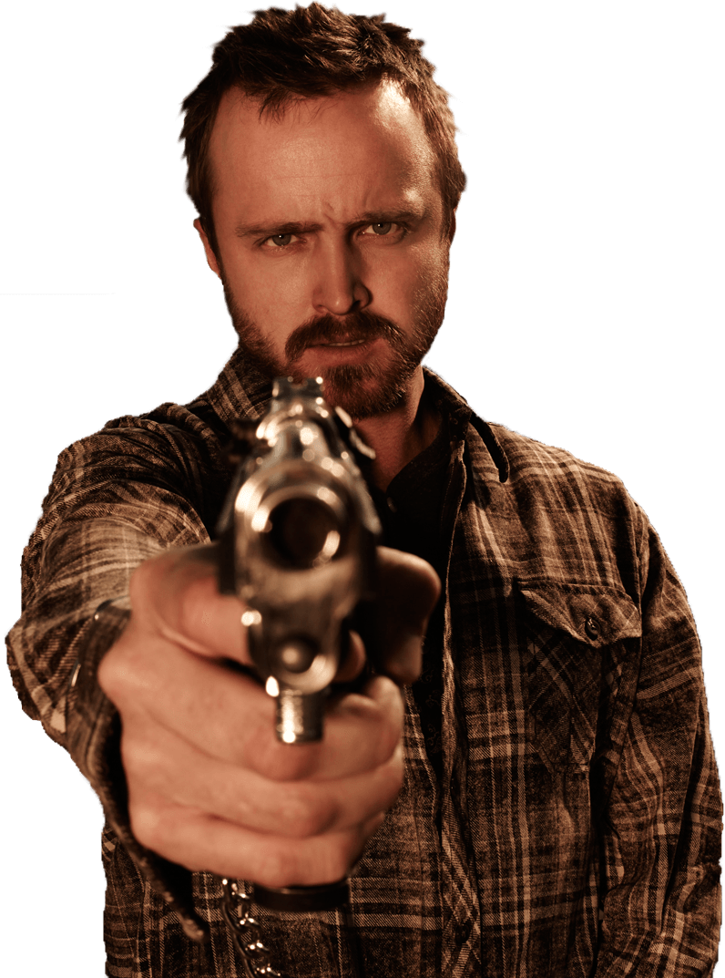 Intense_ Gaze_and_ Gun_ Point PNG Image