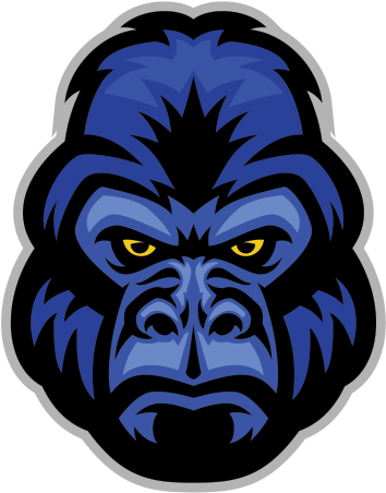 Intense_ Gorilla_ Vector_ Art PNG Image