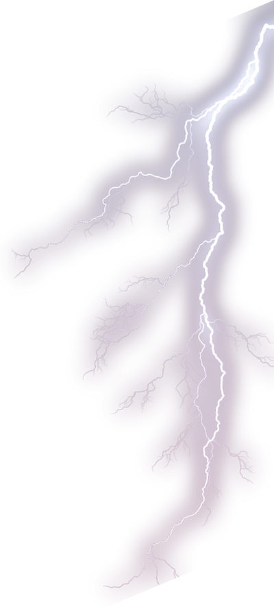 Intense Lightning Strike Illustration PNG Image