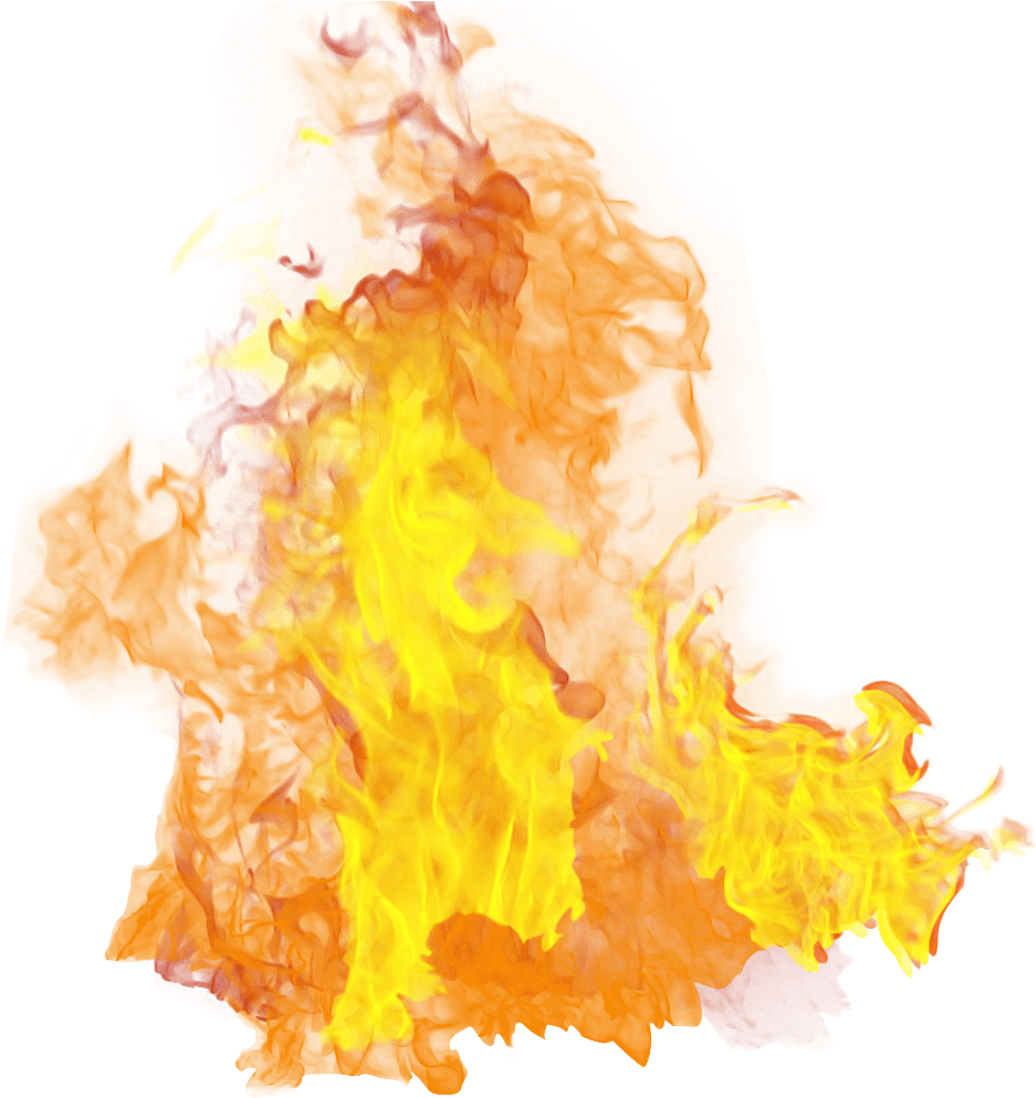 Intense Orange Flame Texture PNG Image