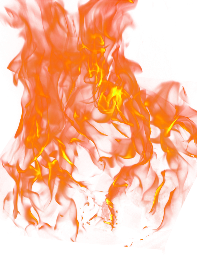 Intense Orange Flame Texture PNG Image