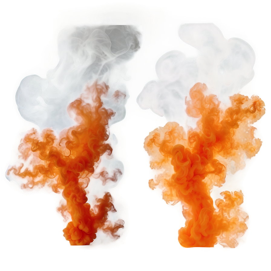 Intense Orange Smoke Visual Png 06262024 PNG Image