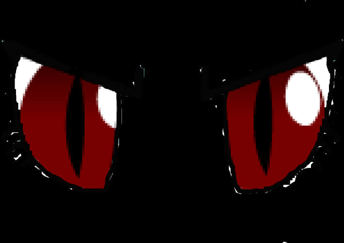 Intense Red Eyes Artwork PNG Image