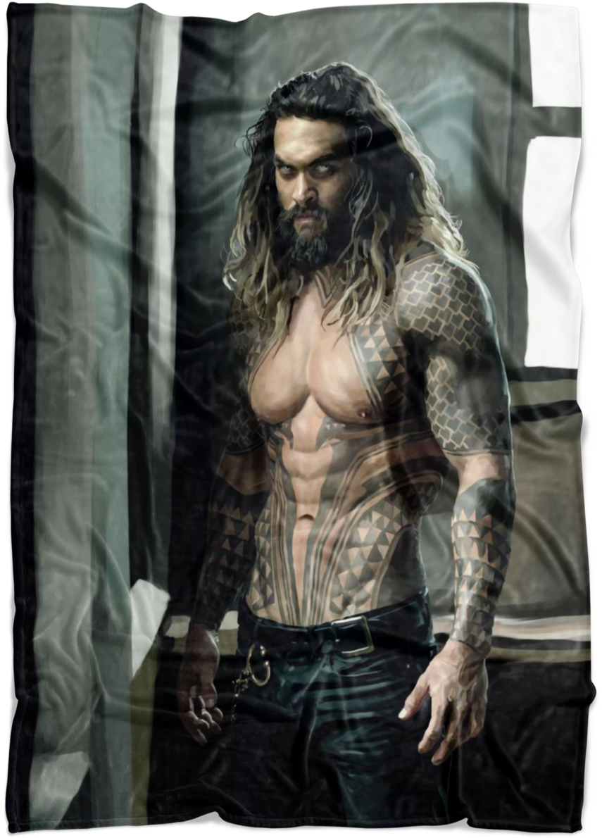 Intense Tattooed Man Standing PNG Image