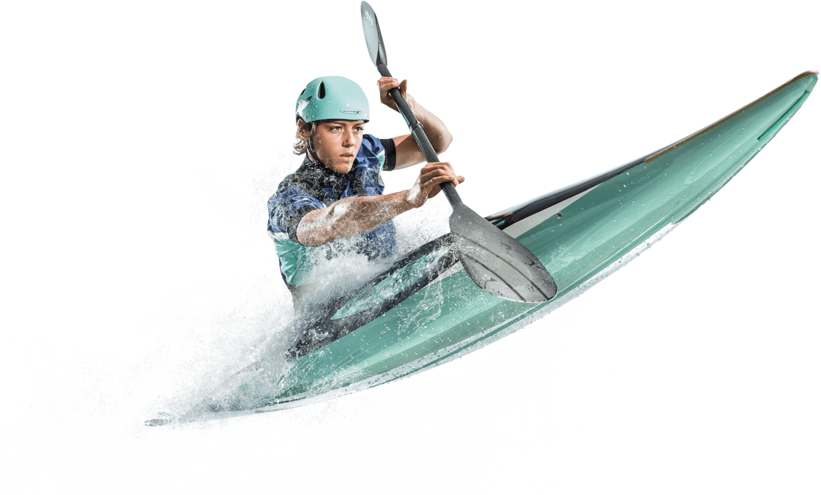 Intense Whitewater Kayaking PNG Image