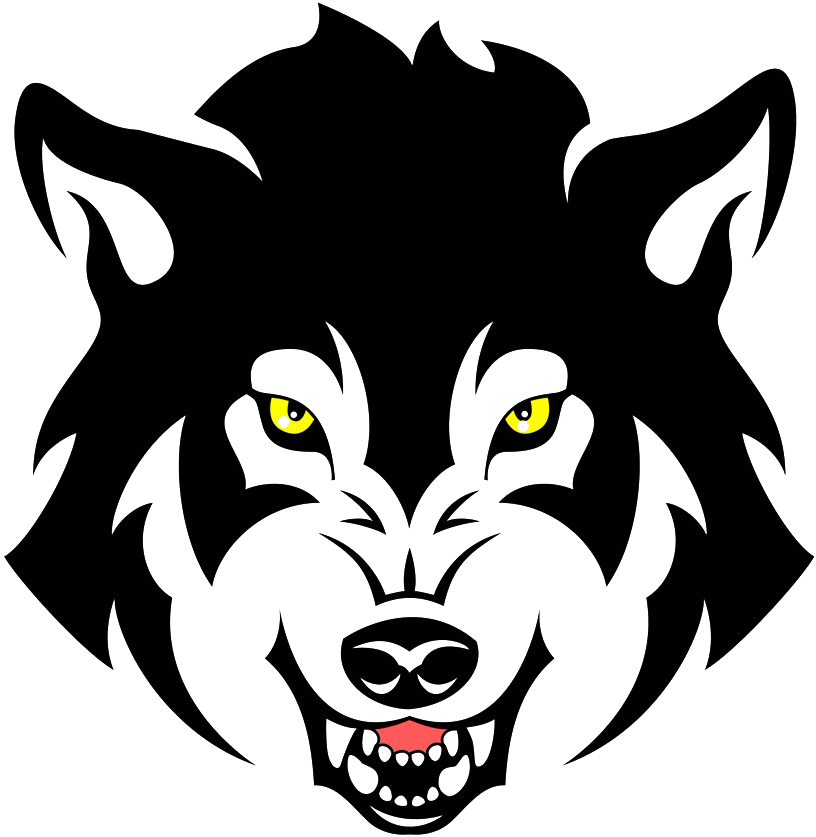 Intense Wolf Logo Graphic PNG Image