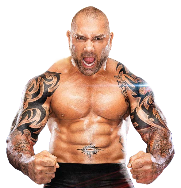 Intense Wrestler Batista Pose PNG Image