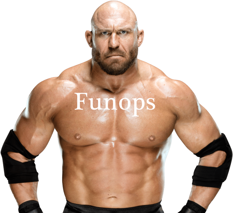 Intense Wrestler Portrait PNG Image