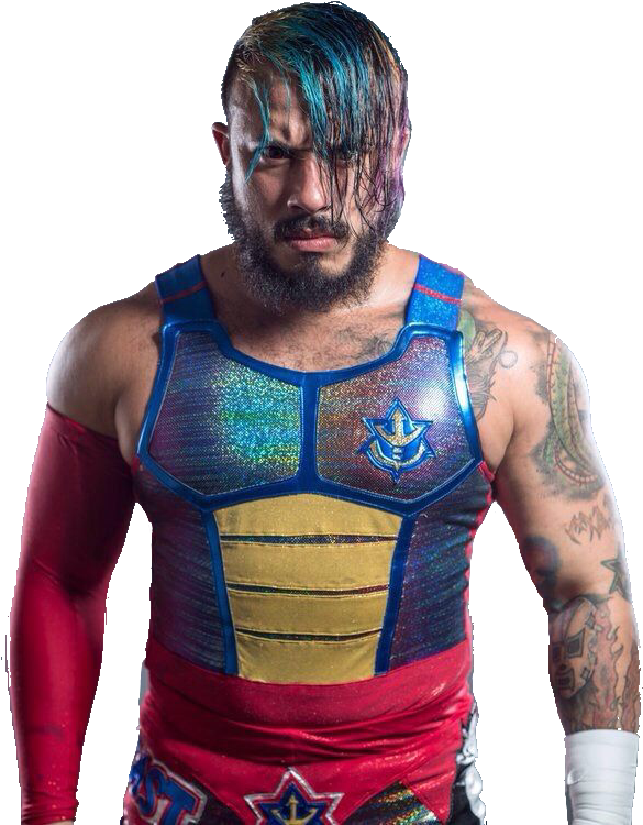 Intense Wrestler Portrait PNG Image