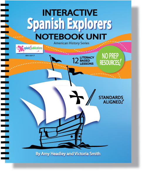 Interactive Spanish Explorers Notebook Cover PNG Image