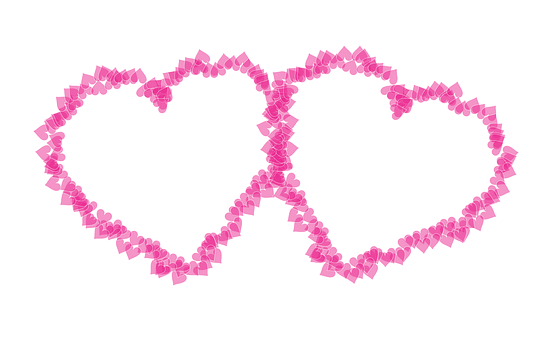 Interlinked Hearts Abstract PNG Image