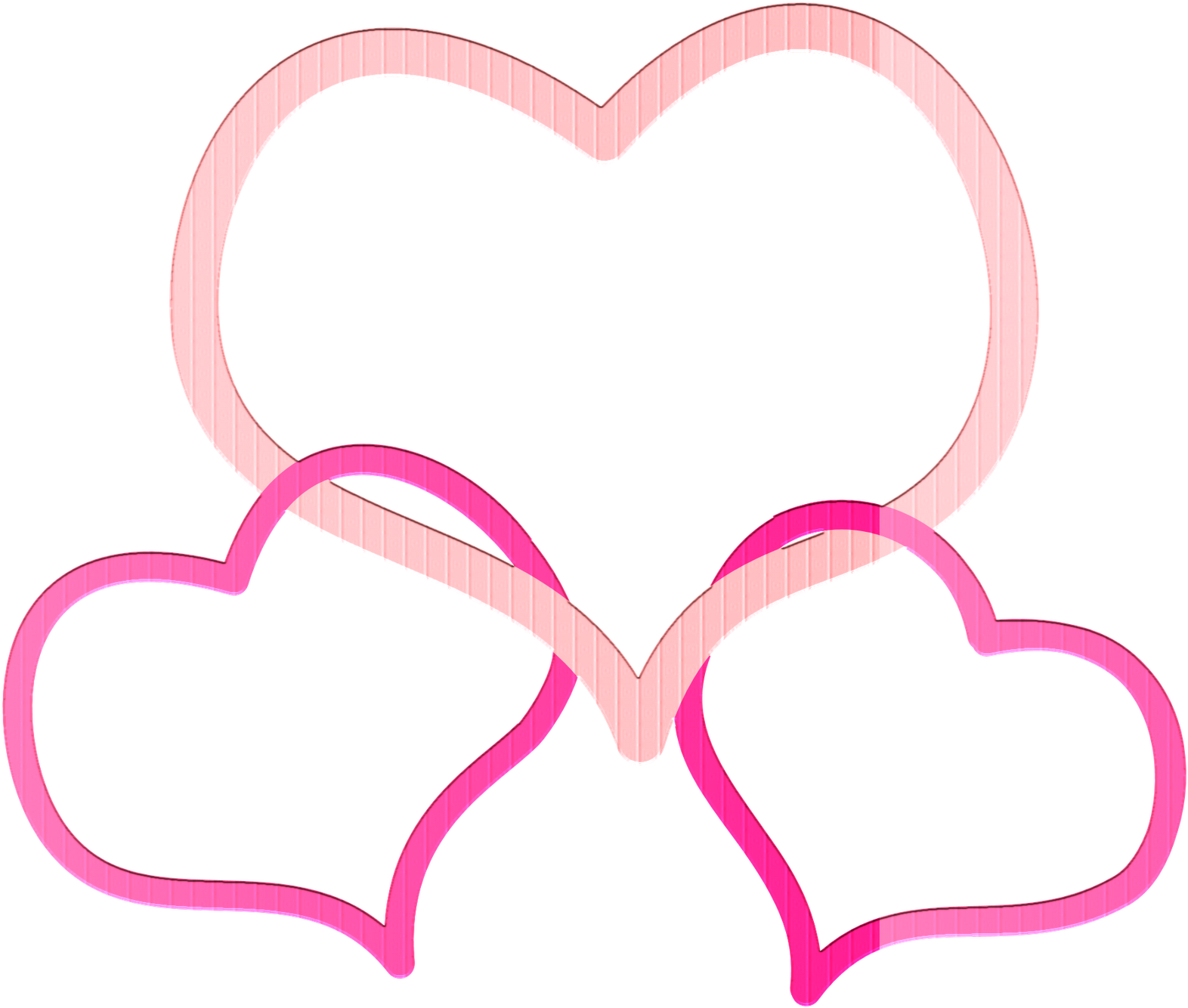 Interlinked Hearts Border PNG Image