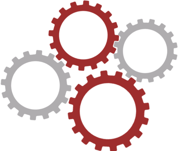 Interlocking Gears Graphic PNG Image