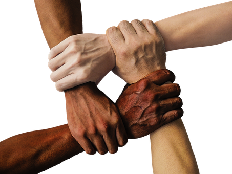 Interlocking Hands Unity Diversity PNG Image