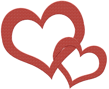 Interlocking Hearts Pattern Background PNG Image