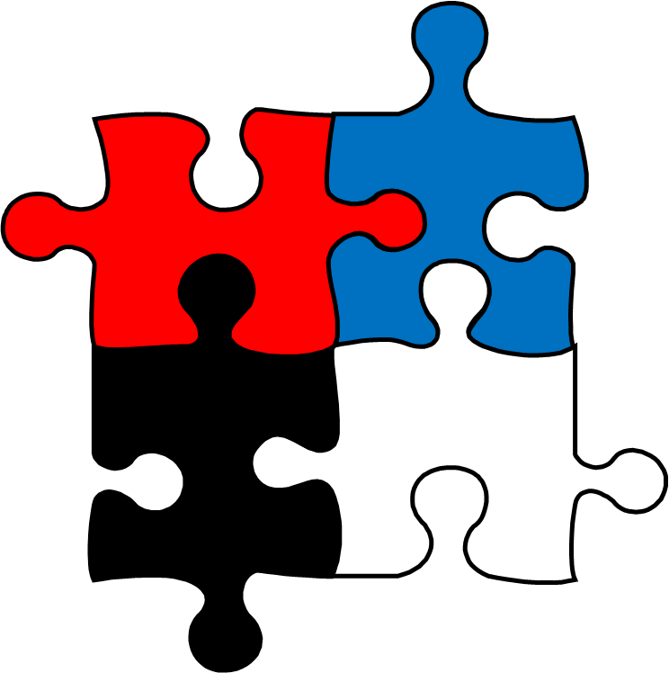 Interlocking Puzzle Pieces PNG Image