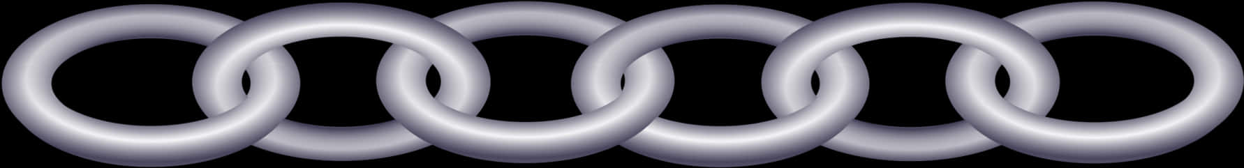 Interlocking Silver Chains Graphic PNG Image