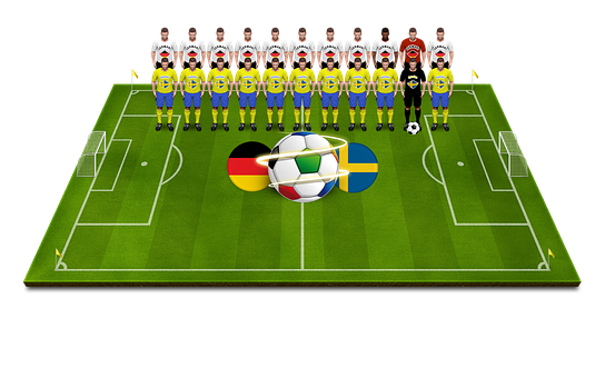 International Football Teams Formation Illustration PNG Image