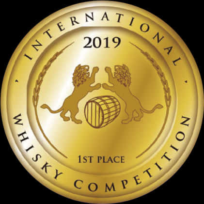 International Whisky Competition2019 Gold Medal PNG Image