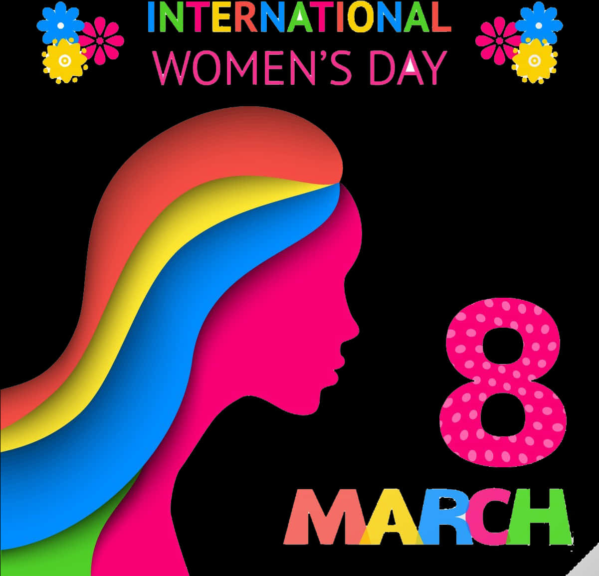 International Womens Day Celebration Graphic PNG Image