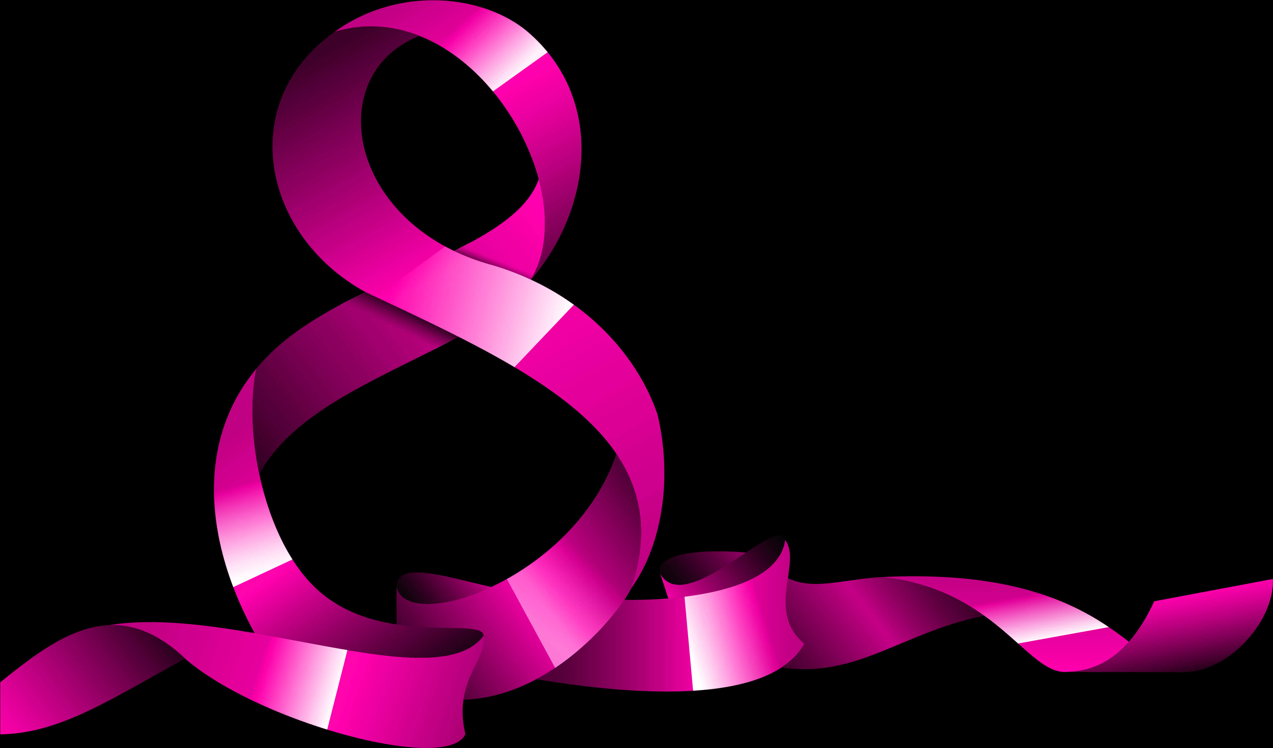 International Womens Day Pink Ribbon PNG Image