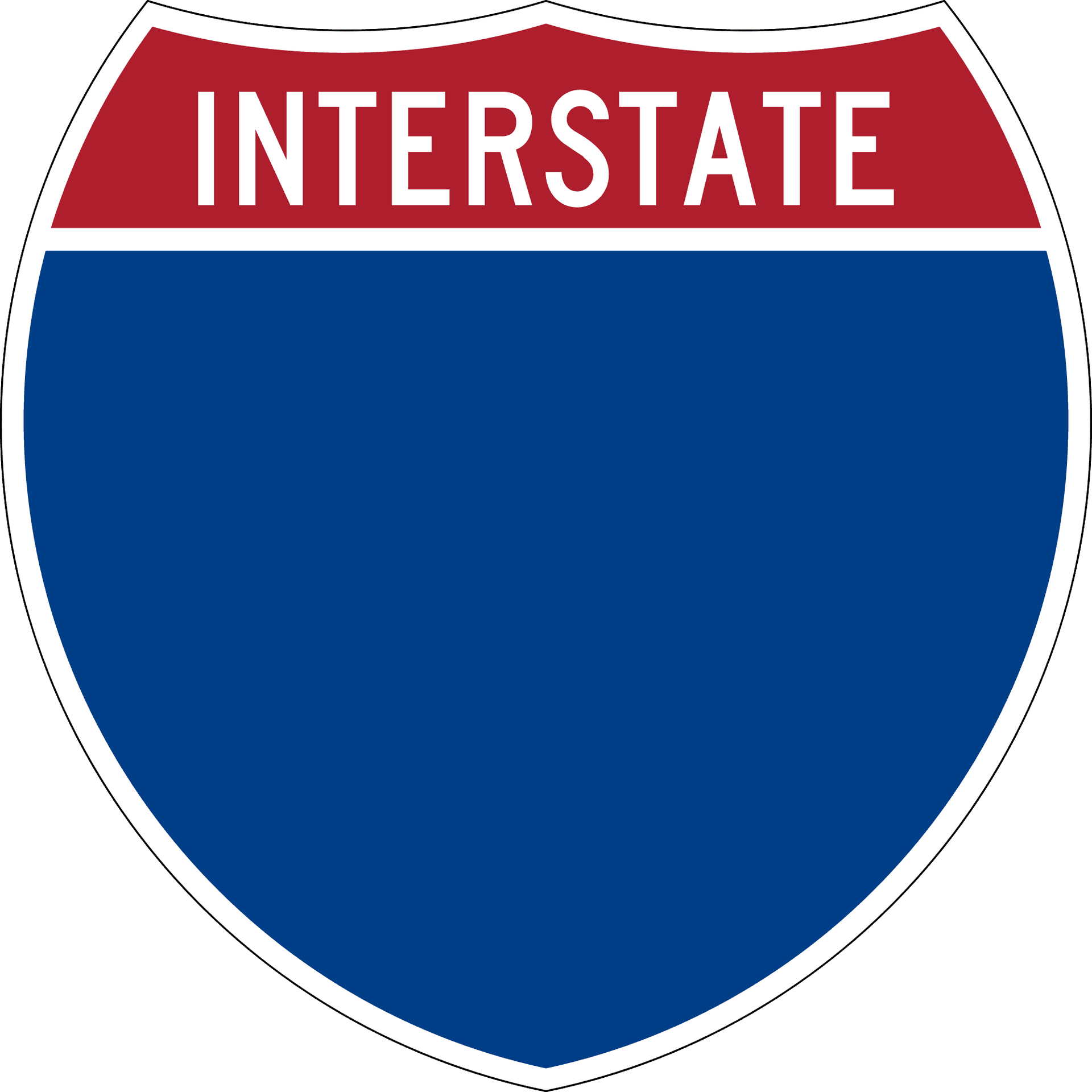 Interstate Highway Sign Blank PNG Image