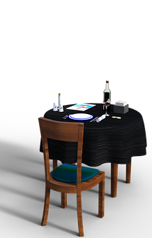 Intimate Dinner Setting PNG Image